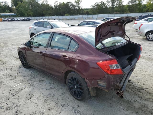 Sedans HONDA CIVIC 2012 Red