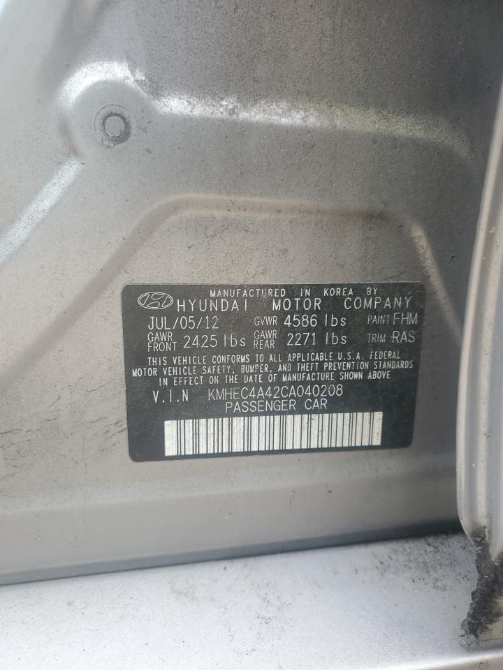 KMHEC4A42CA040208 2012 Hyundai Sonata Hybrid