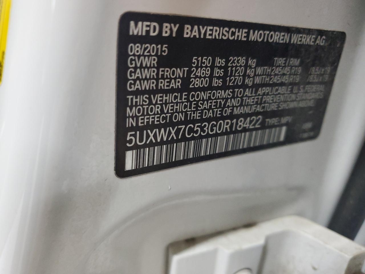 5UXWX7C53G0R18422 2016 BMW X3 - Image 16