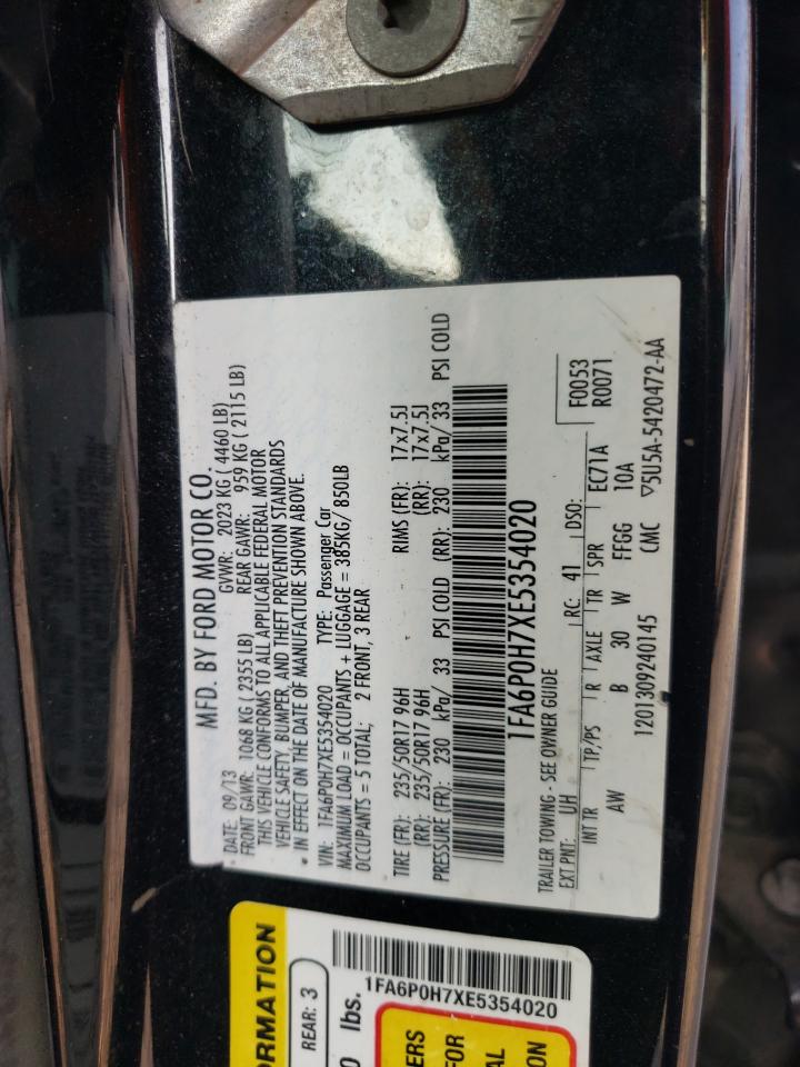 1FA6P0H7XE5354020 2014 Ford Fusion Se