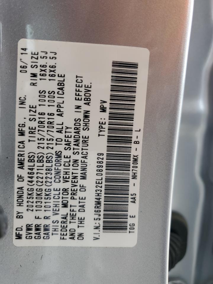 5J6RM4H32EL089829 2014 Honda Cr-V Lx