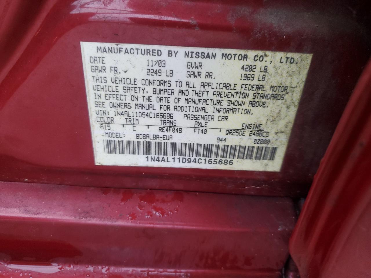 2004 Nissan Altima - Image 13
