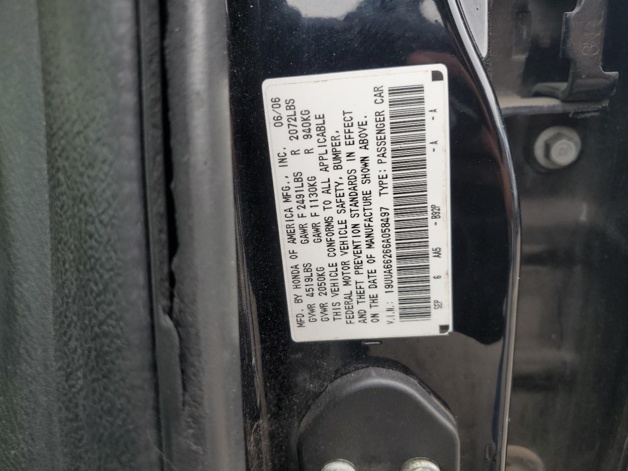 19UUA66266A058497 2006 Acura 3.2Tl