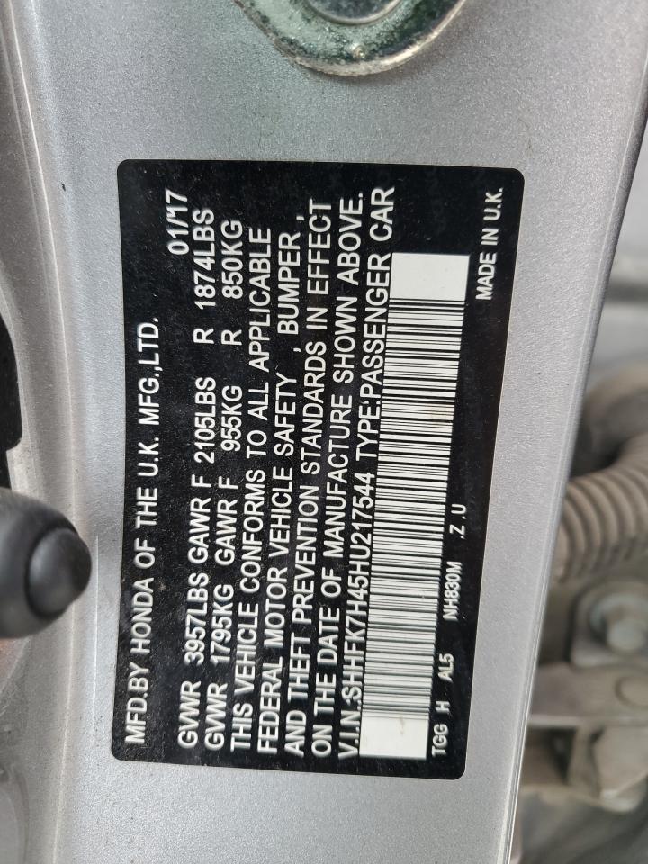 SHHFK7H45HU217544 2017 HONDA CIVIC - Image 13