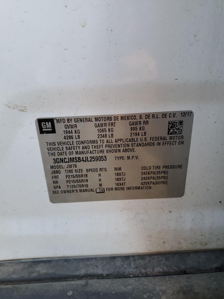 3GNCJMSB4JL259053 2018 CHEVROLET TRAX - Image 13