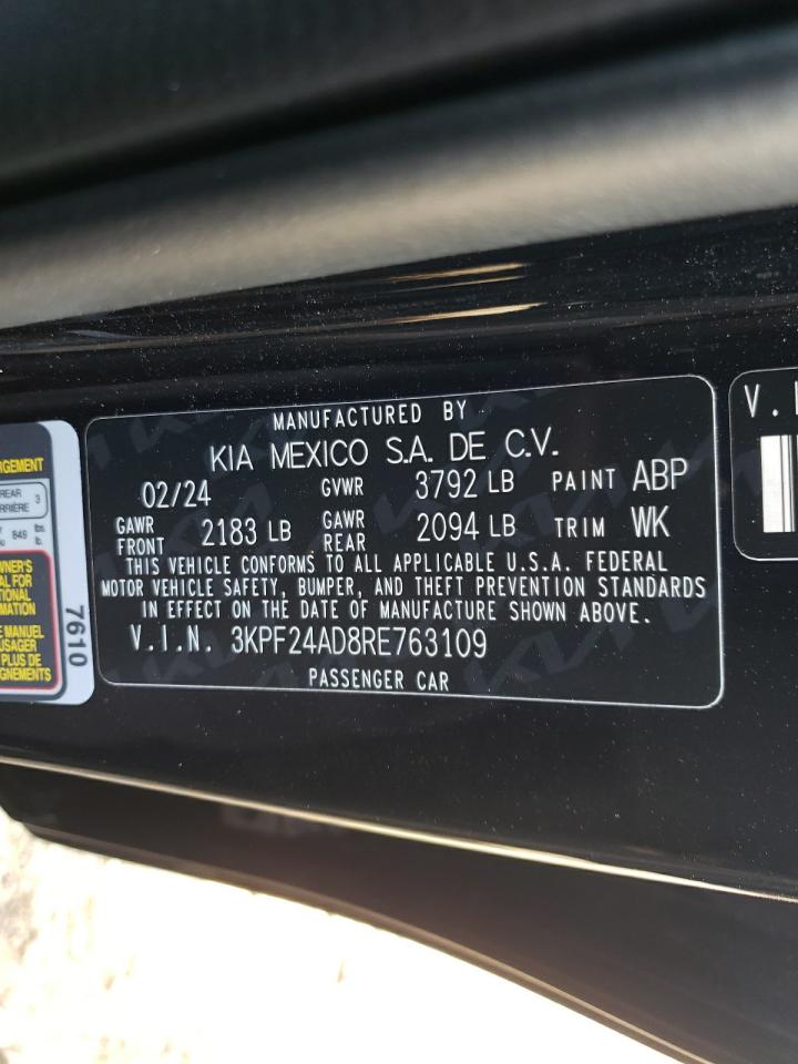 3KPF24AD8RE763109 2024 Kia Forte Lx