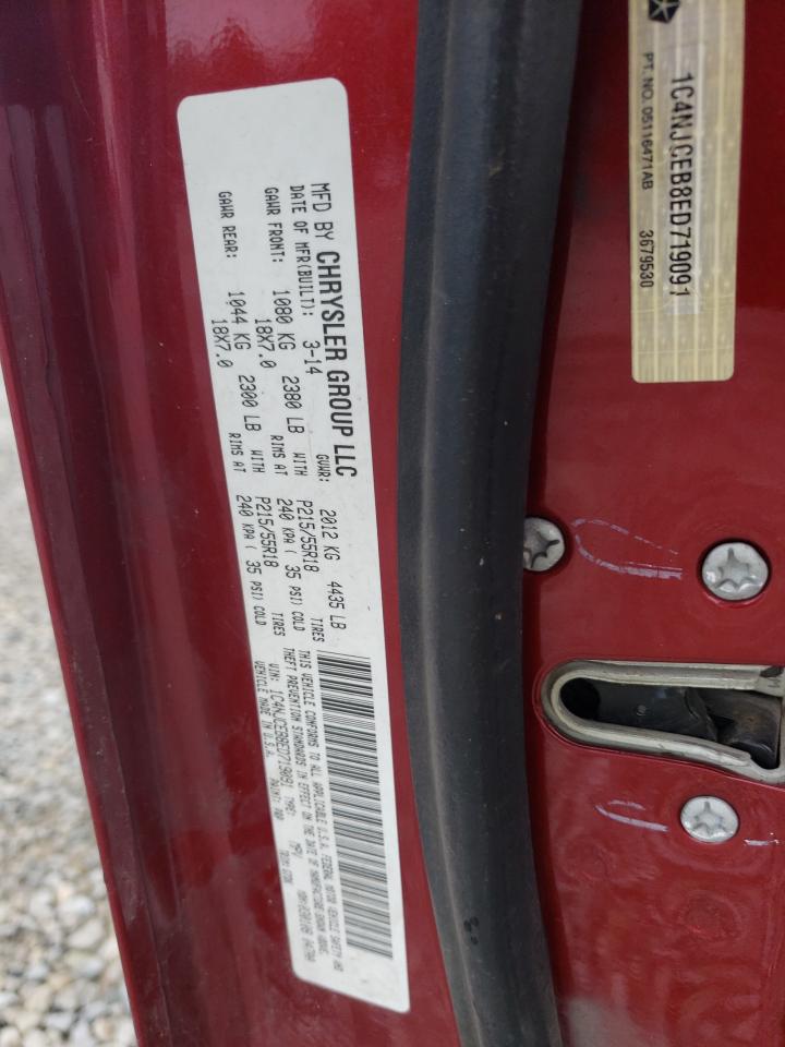 2014 Jeep Compass Latitude VIN: 1C4NJCEB8ED719091 Lot: 72634824