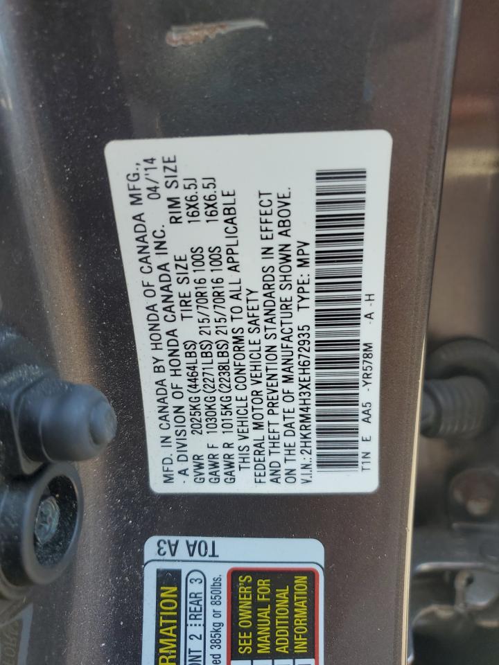 2HKRM4H3XEH672935 2014 Honda Cr-V Lx