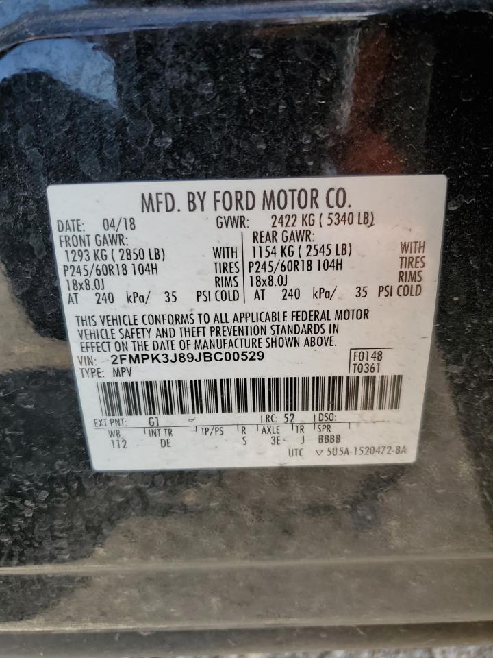 2FMPK3J89JBC00529 2018 Ford Edge Sel