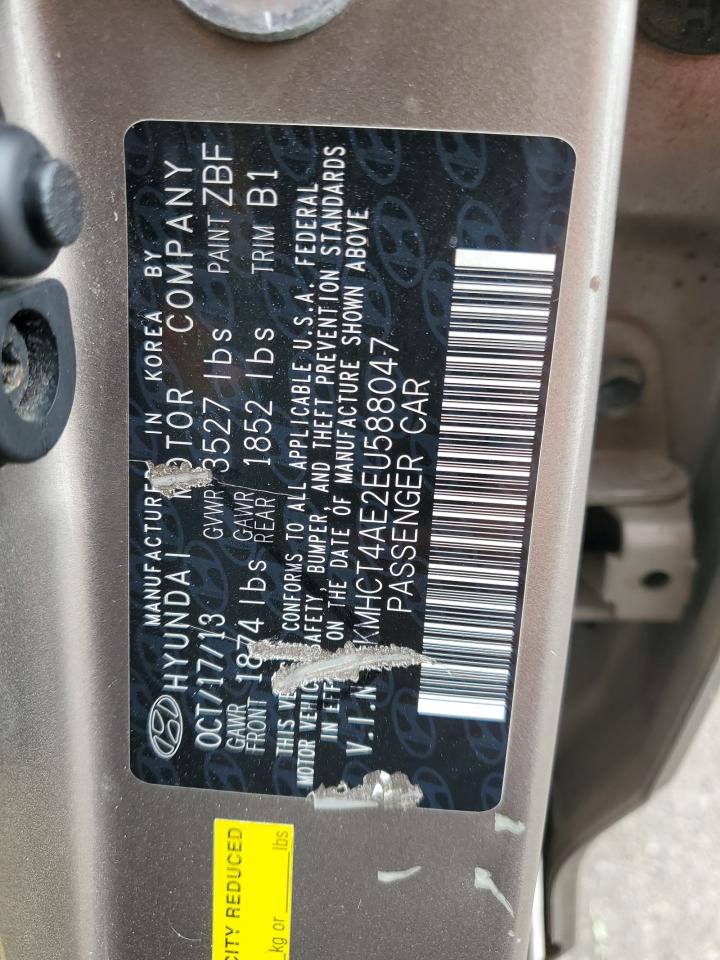 KMHCT4AE2EU588047 2014 Hyundai Accent Gls