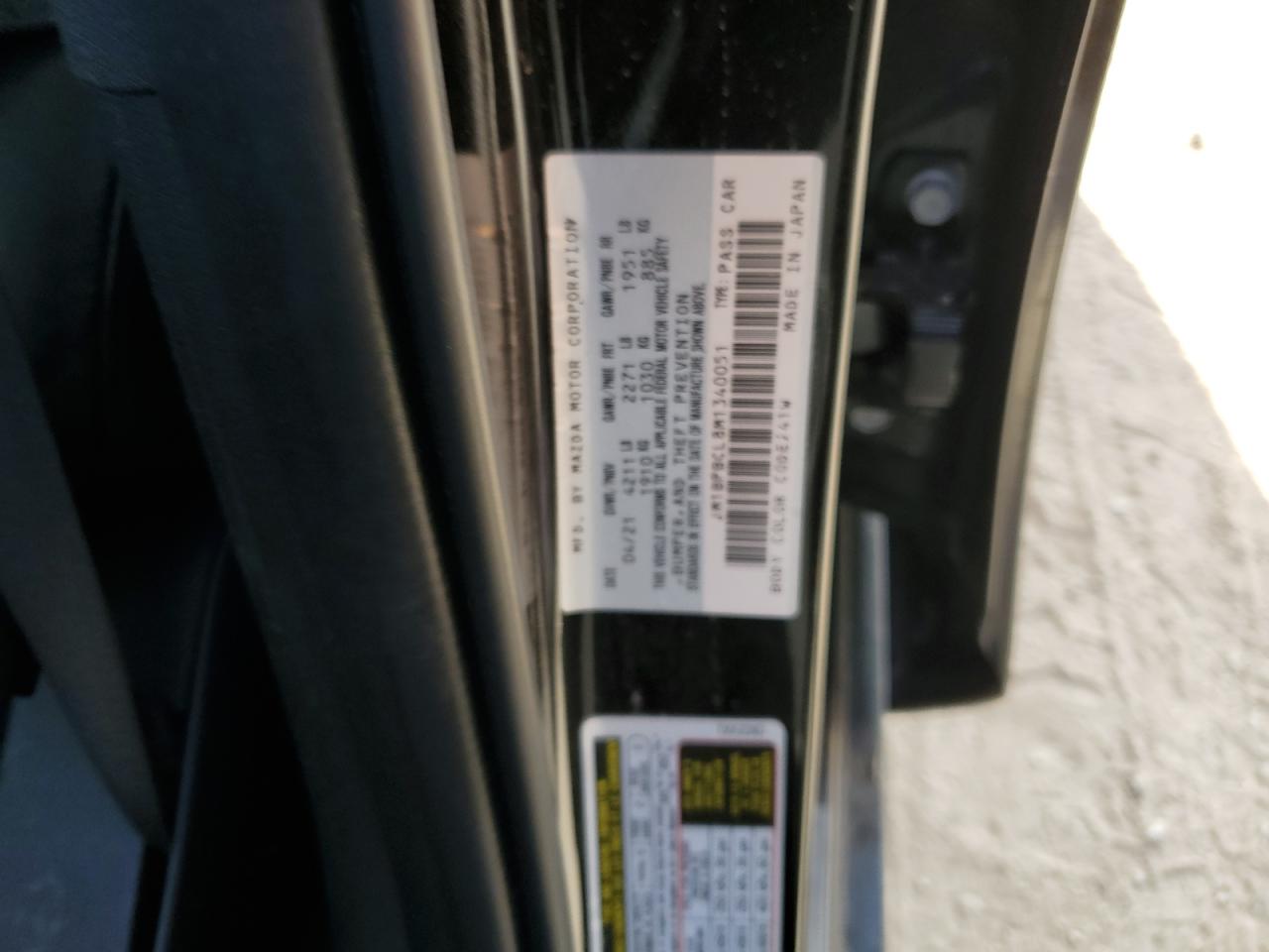 JM1BPBCL8M1340051 2021 Mazda 3 Preferred