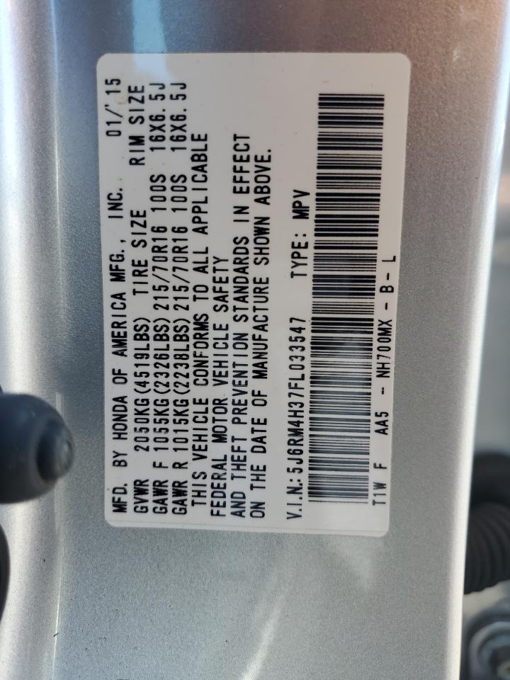 5J6RM4H37FL033547 2015 Honda Cr-V Lx