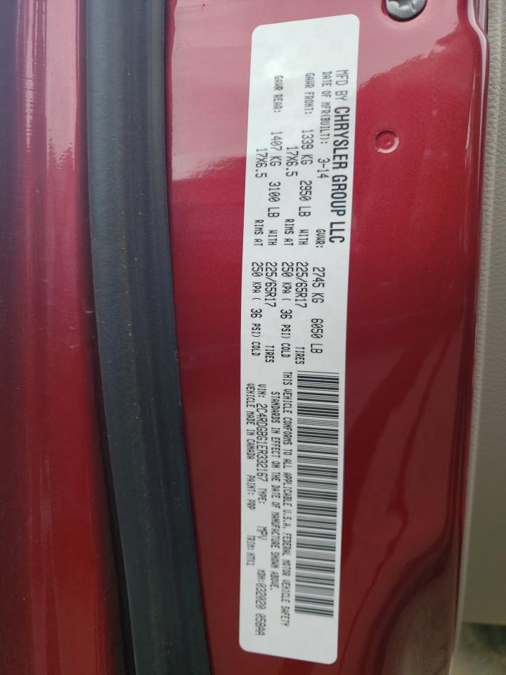 2014 Dodge Grand Caravan Se VIN: 2C4RDGBG1ER332167 Lot: 71087795