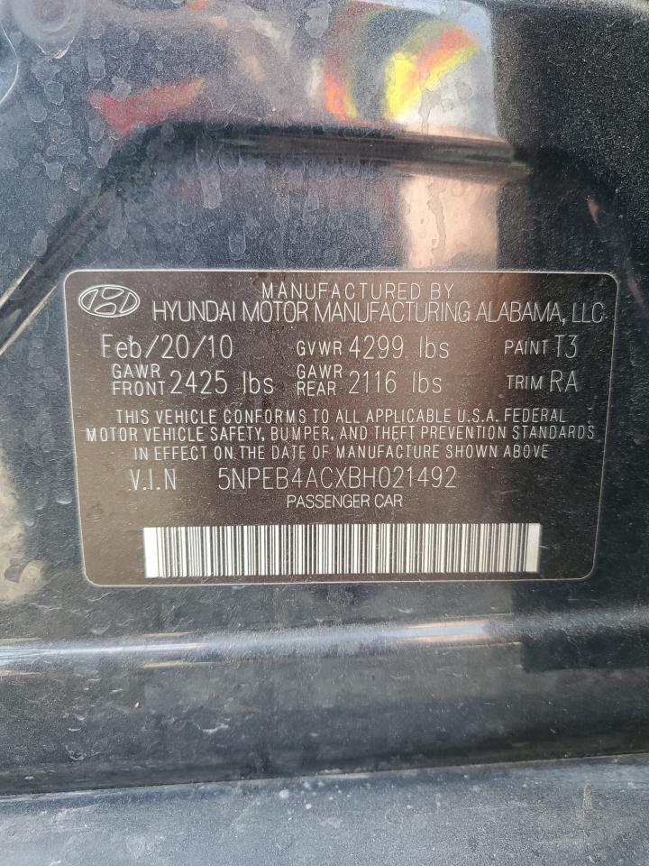 5NPEB4ACXBH021492 2011 Hyundai Sonata Gls