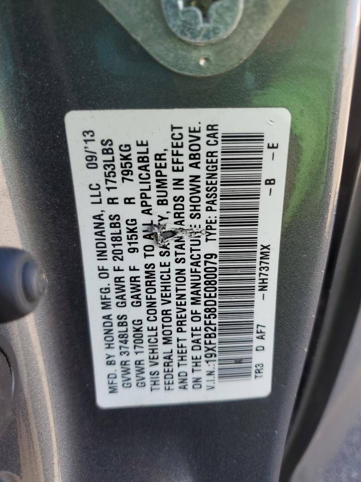 19XFB2F58DE080079 2013 Honda Civic Lx