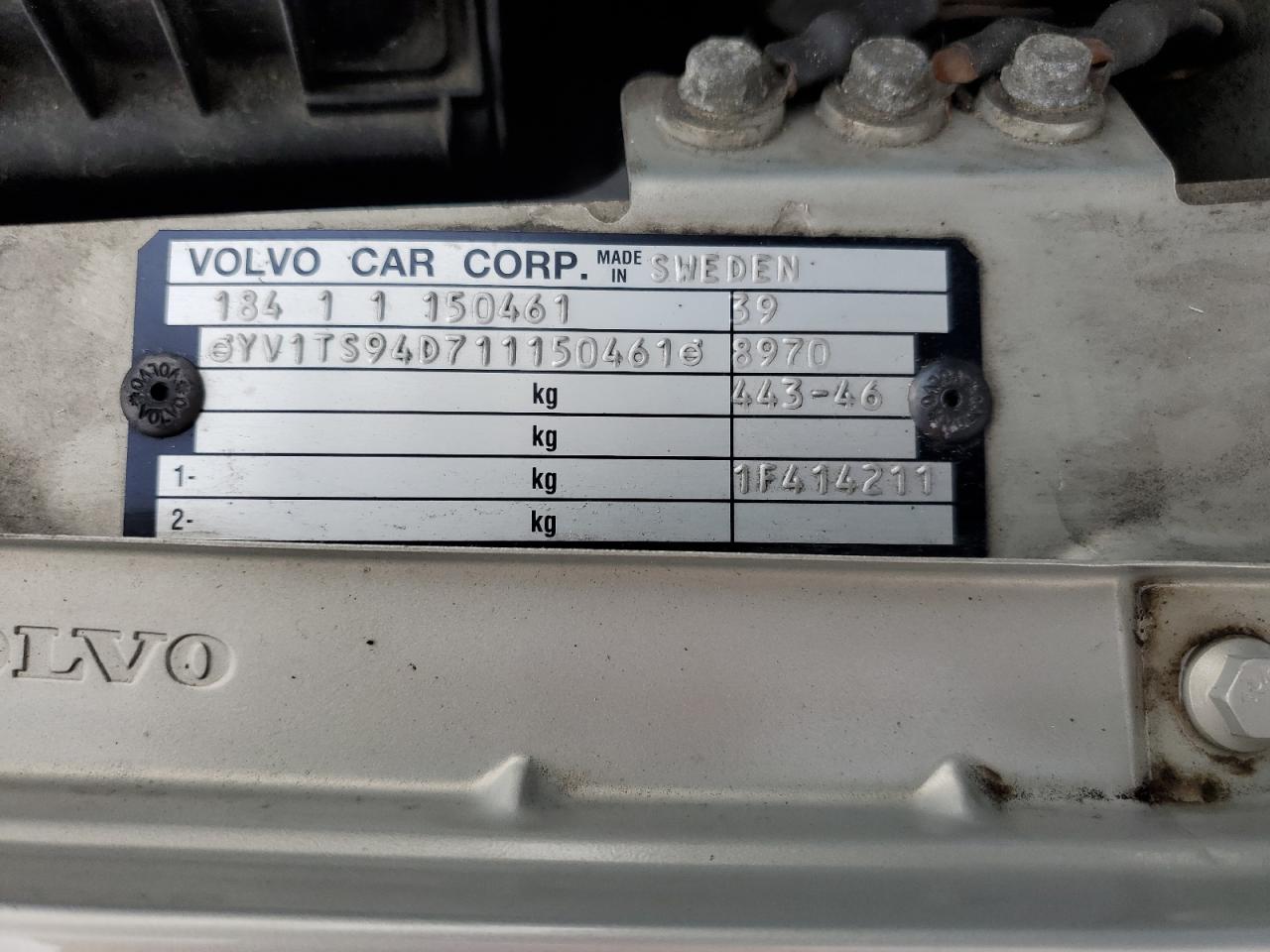 YV1TS94D711150461 2001 Volvo S80