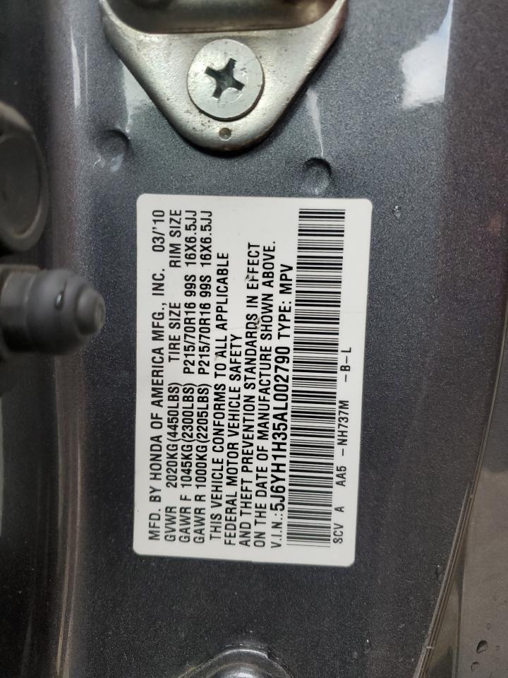 5J6YH1H35AL002790 2010 Honda Element Lx