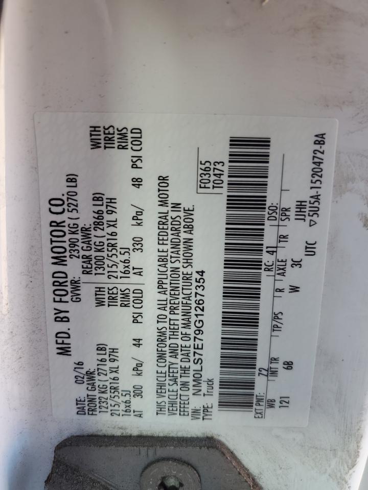 NM0LS7E79G1267354 2016 Ford Transit Connect Xl