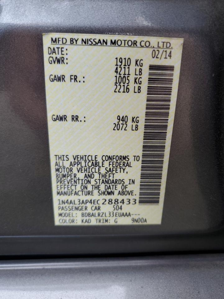 1N4AL3AP4EC288433 2014 Nissan Altima 2.5