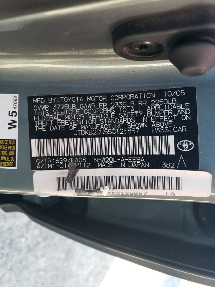 JTDKB20U553125857 2005 Toyota Prius