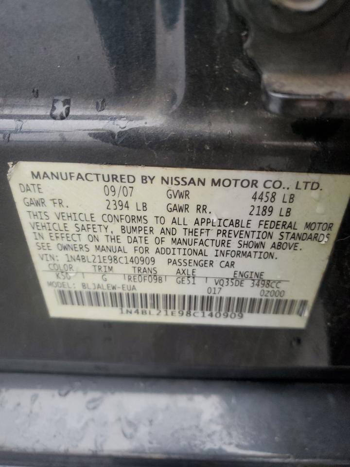 1N4BL21E98C140909 2008 Nissan Altima 3.5Se