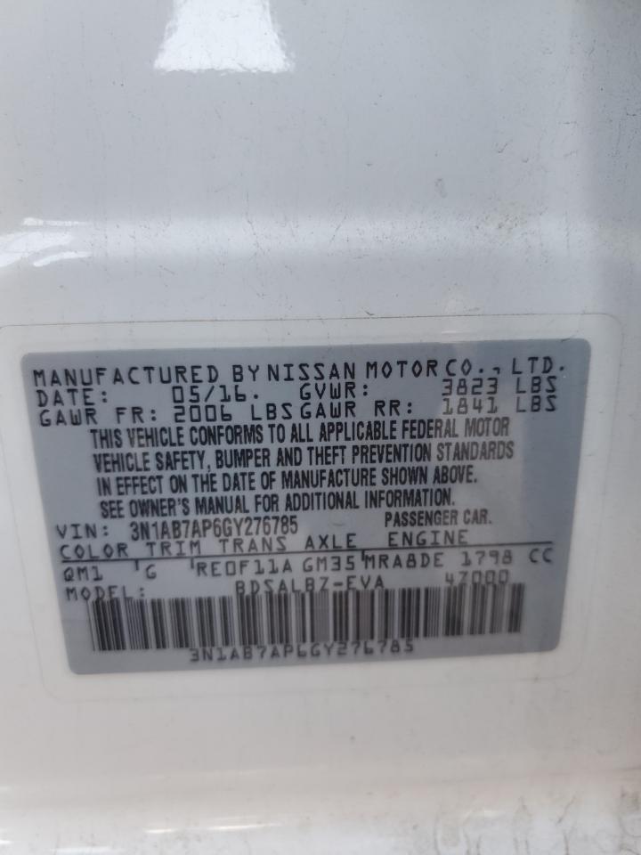 3N1AB7AP6GY276785 2016 Nissan Sentra S