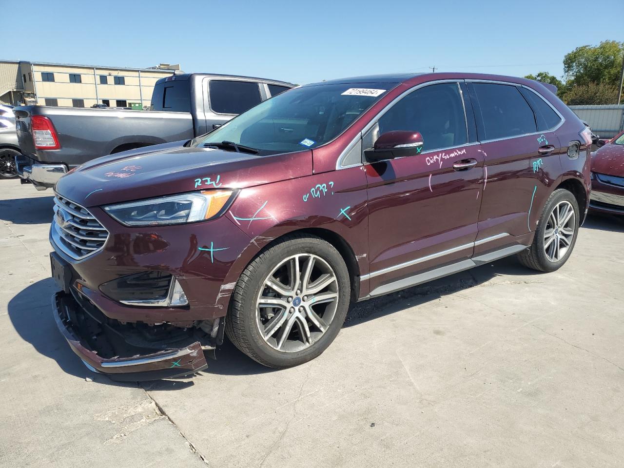 2019 Ford Edge Titanium VIN: 2FMPK3K96KBB09422 Lot: 72199464