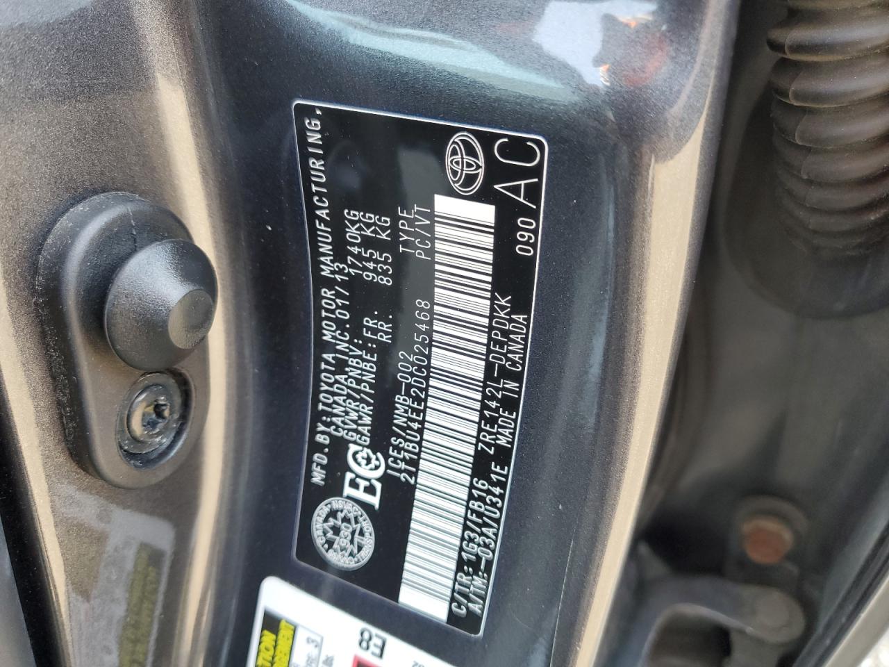 2T1BU4EE2DC025468 2013 Toyota Corolla Base