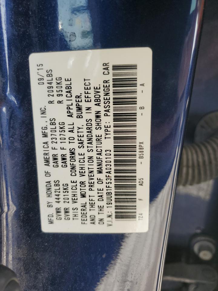 19UUB1F53FA030103 2015 Acura Tlx Tech