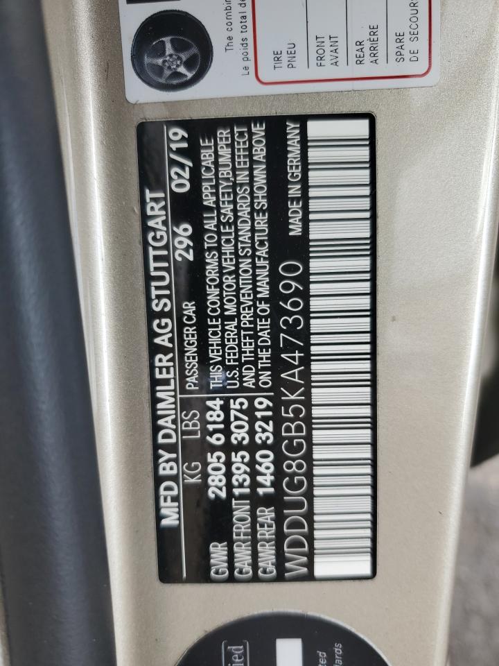 WDDUG8GB5KA473690 2019 Mercedes-Benz S 560 4Matic