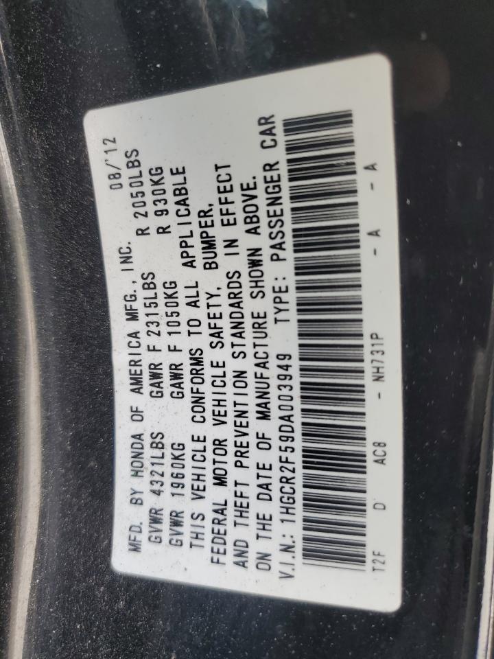 1HGCR2F59DA003949 2013 Honda Accord Sport