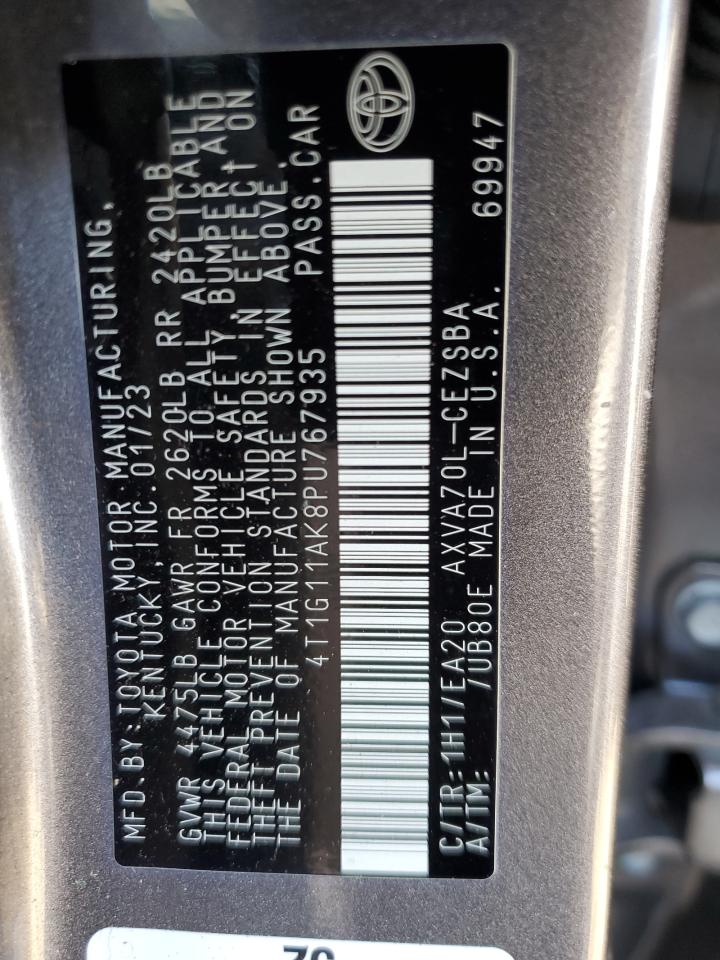 4T1G11AK8PU767935 2023 TOYOTA CAMRY - Image 12