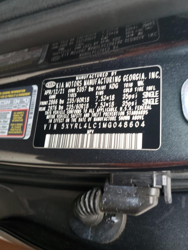 5XYRL4LC1MG048604 2021 Kia Sorento S