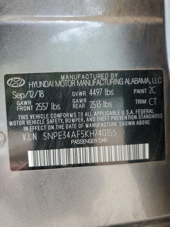 5NPE34AF5KH740155 2019 Hyundai Sonata Limited