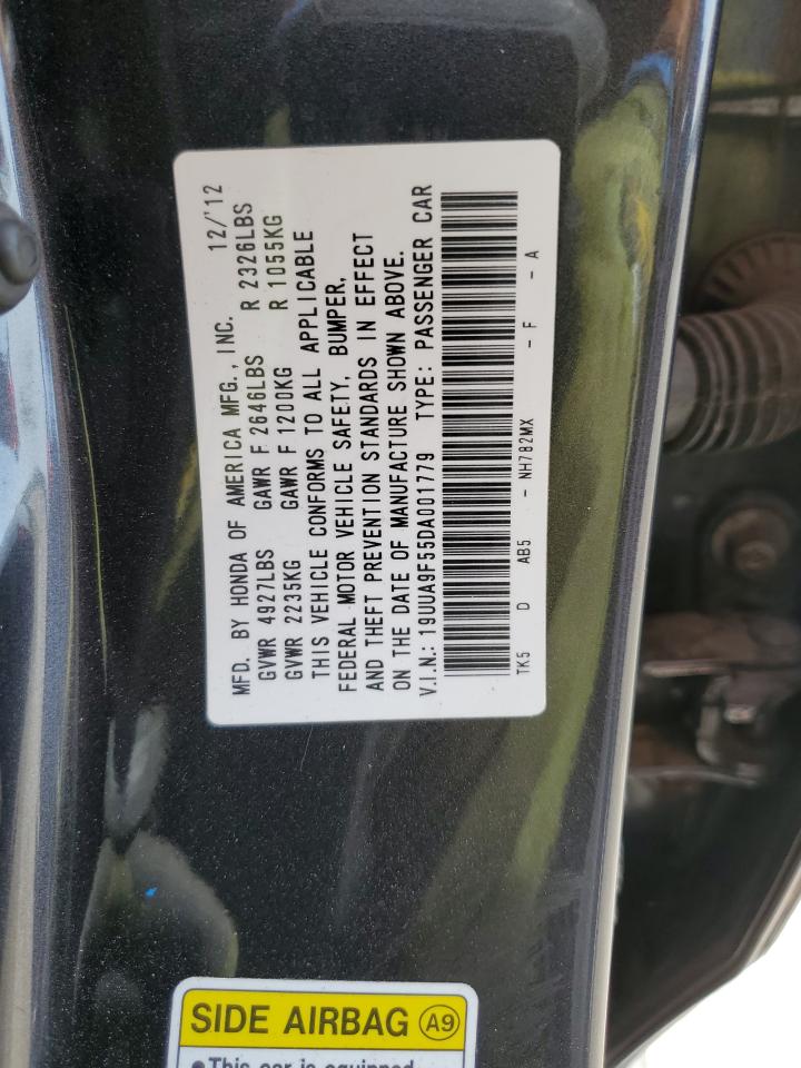 VIN 19UUA9F55DA001779 2013 ACURA TL no.12