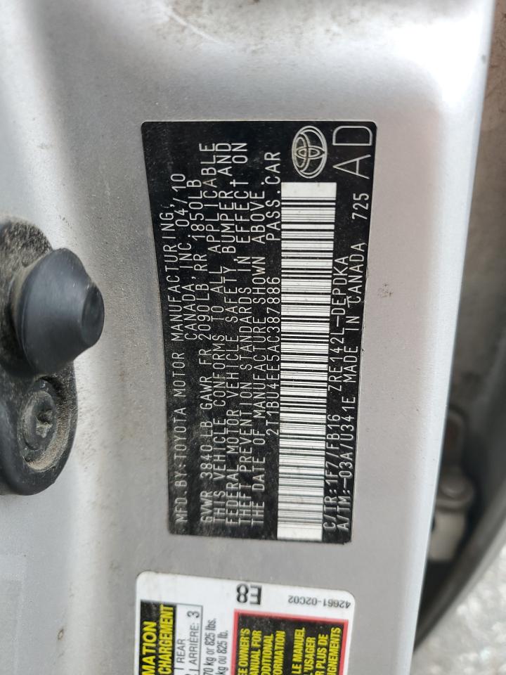 2T1BU4EE5AC387886 2010 Toyota Corolla Base