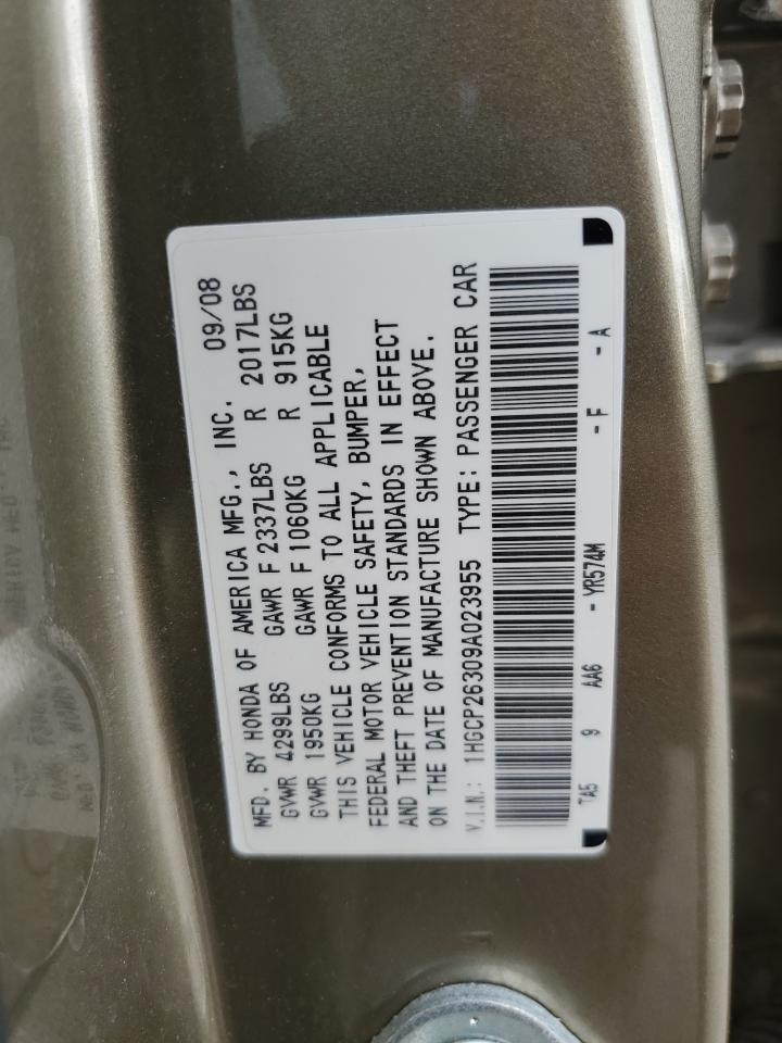 1HGCP26309A023955 2009 Honda Accord Lx