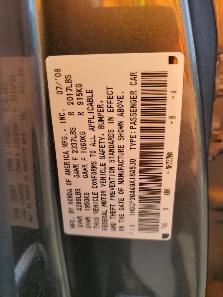 1HGCP26449A184530 2009 Honda Accord Lxp