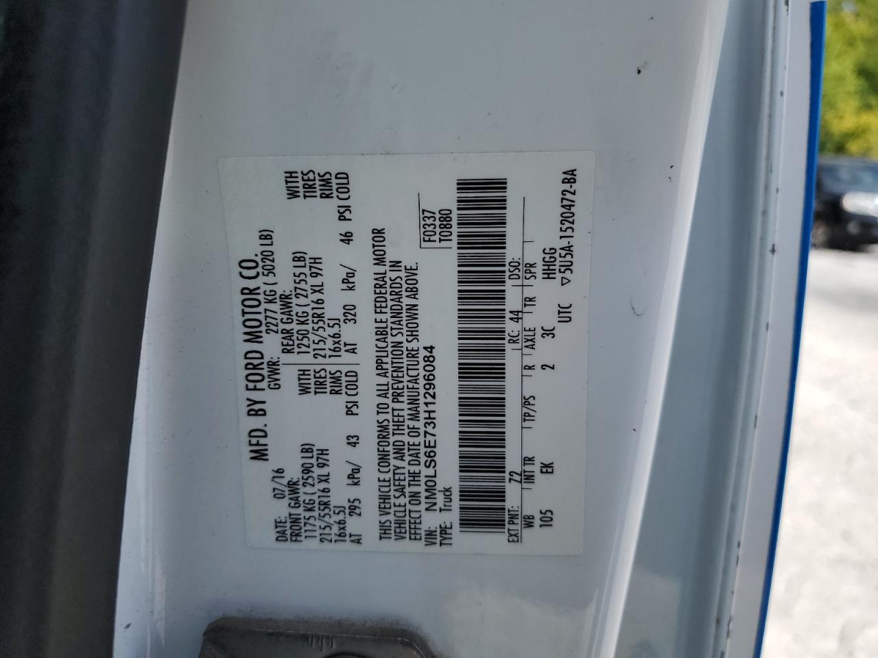 NM0LS6E73H1296084 2017 Ford Transit Connect Xl