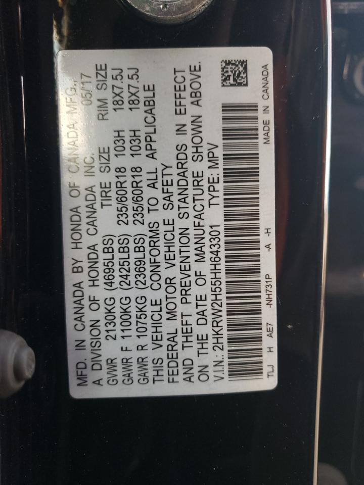 2HKRW2H55HH643301 2017 Honda Cr-V Ex