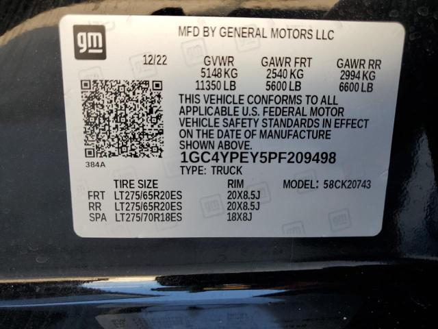 1GC4YPEY5PF209498 Chevrolet All Models SILVERADO 12