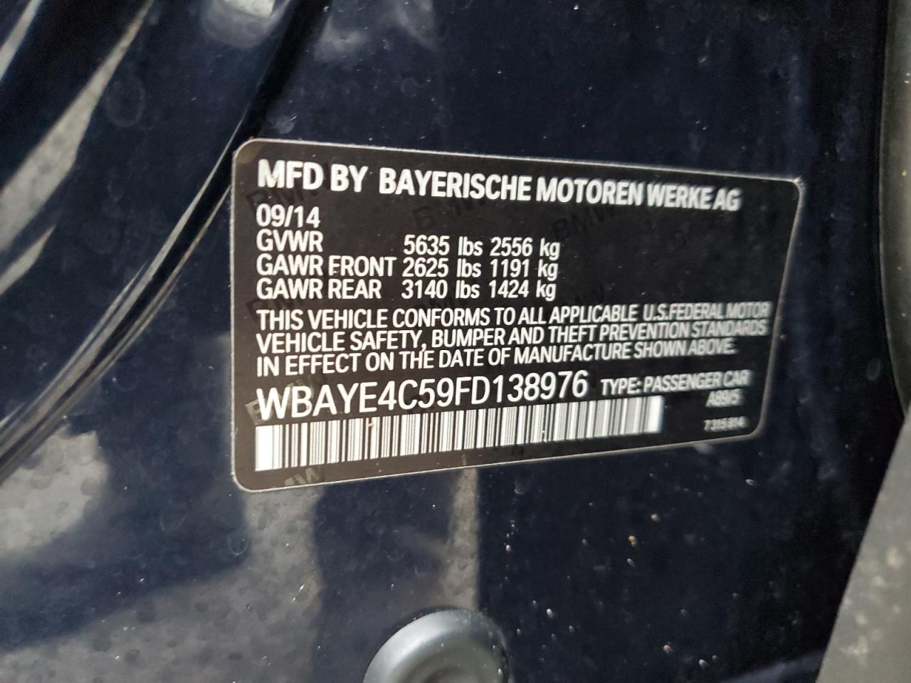 WBAYE4C59FD138976 2015 BMW 740 Li