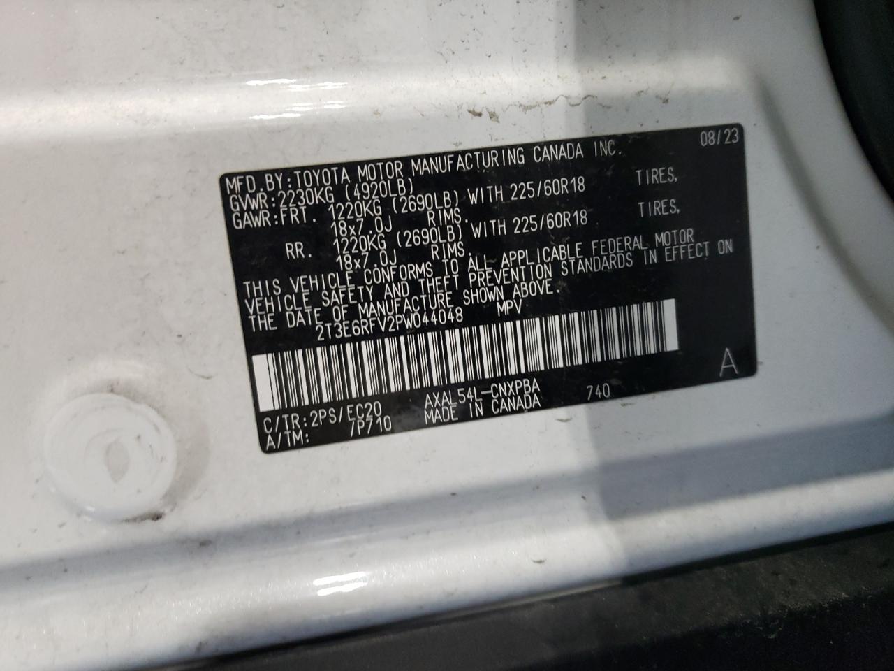 2T3E6RFV2PW044048 2023 Toyota Rav4 Xse