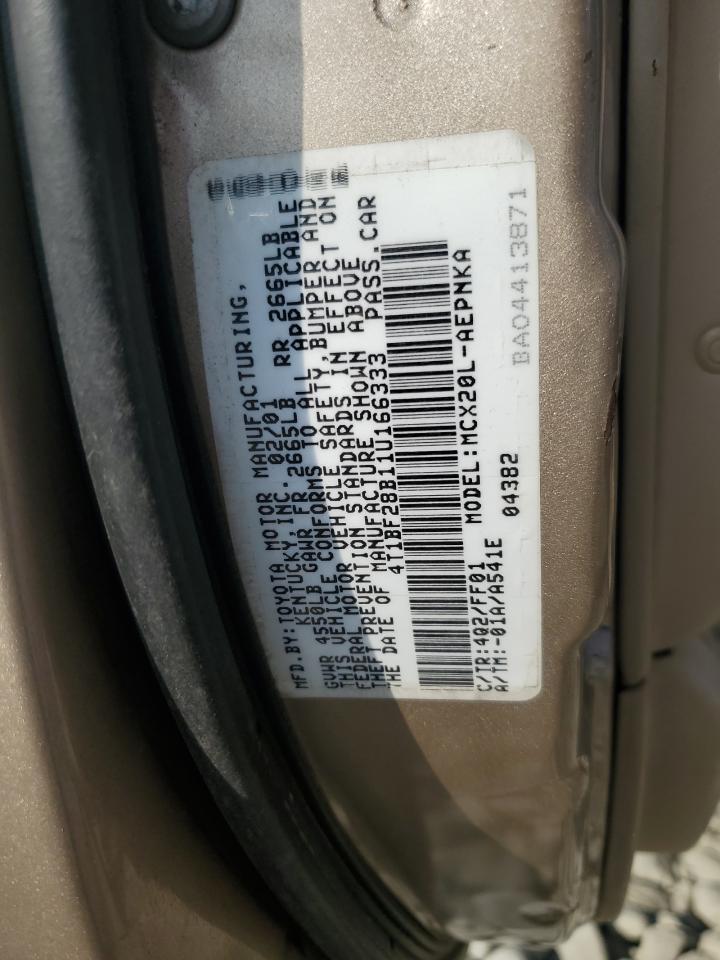 4T1BF28B11U166333 2001 Toyota Avalon Xl