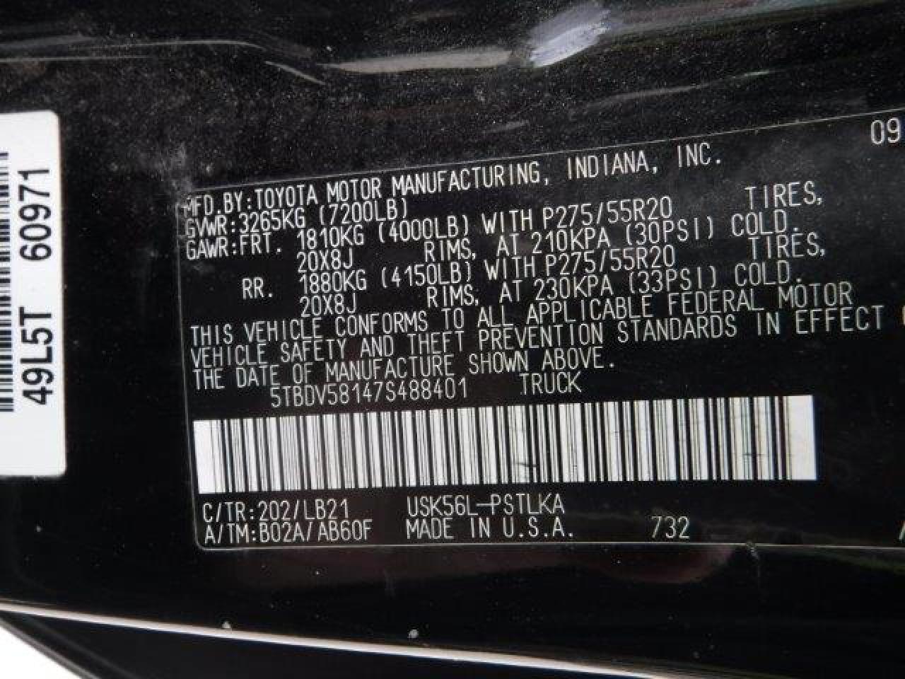 5TBDV58147S488401 2007 Toyota Tundra Crewmax Limited