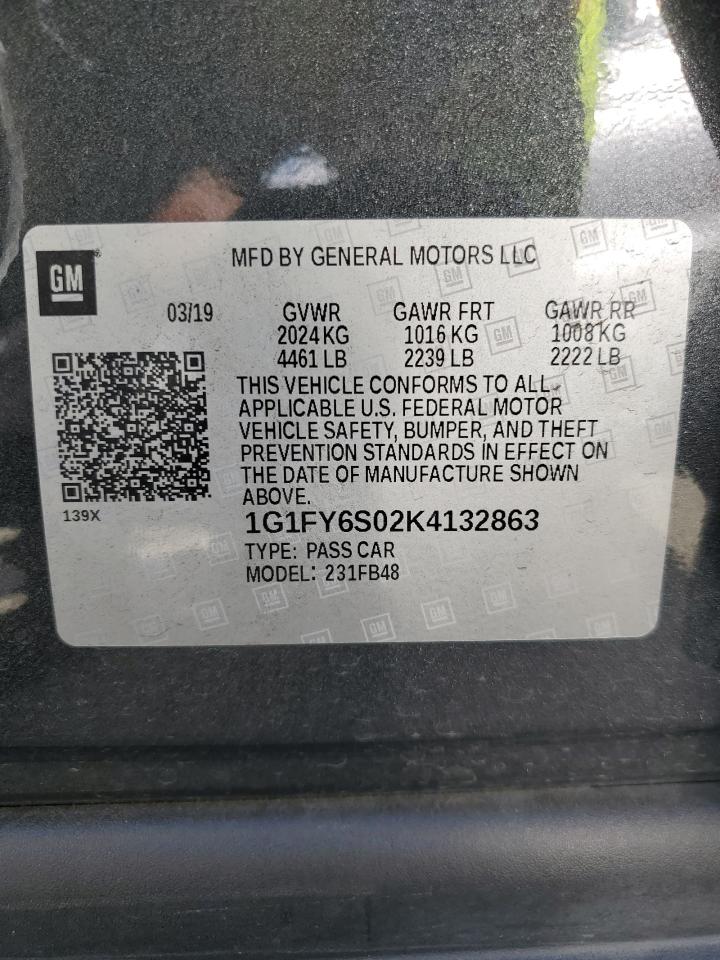 1G1FY6S02K4132863 2019 Chevrolet Bolt Ev Lt