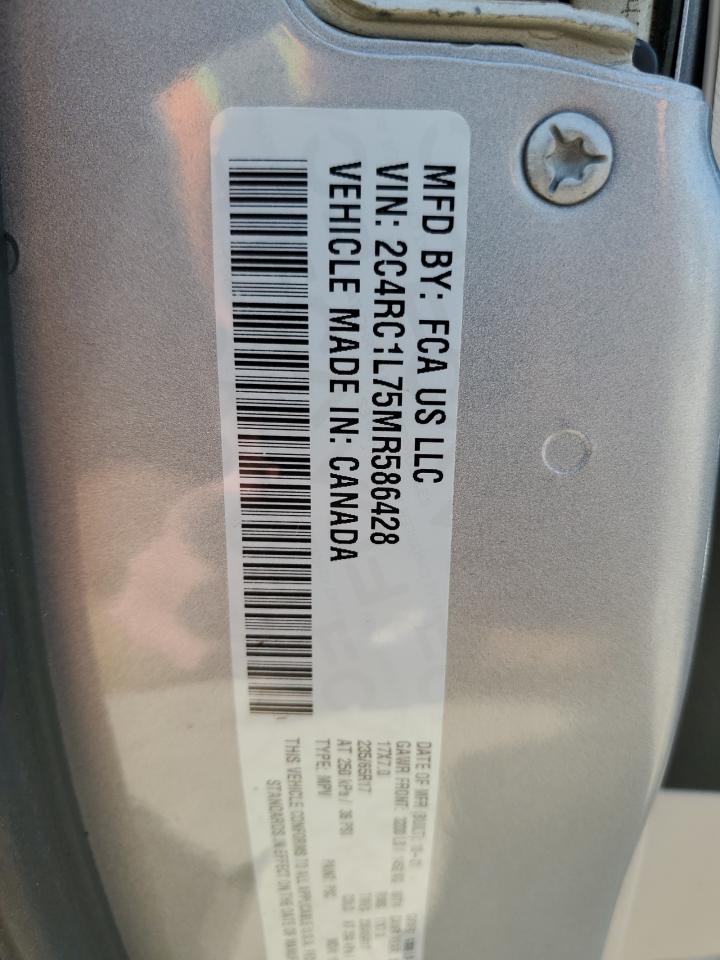 2C4RC1L75MR586428 2021 Chrysler Pacifica Hybrid Touring L