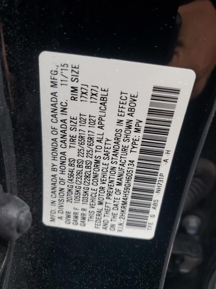 2HKRM4H59GH605134 2016 Honda Cr-V Ex