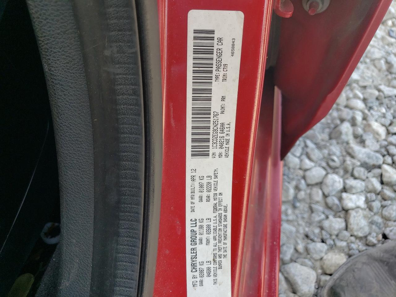 2012 Dodge Avenger Sxt VIN: 1C3CDZEG9CN251767 Lot: 70167854