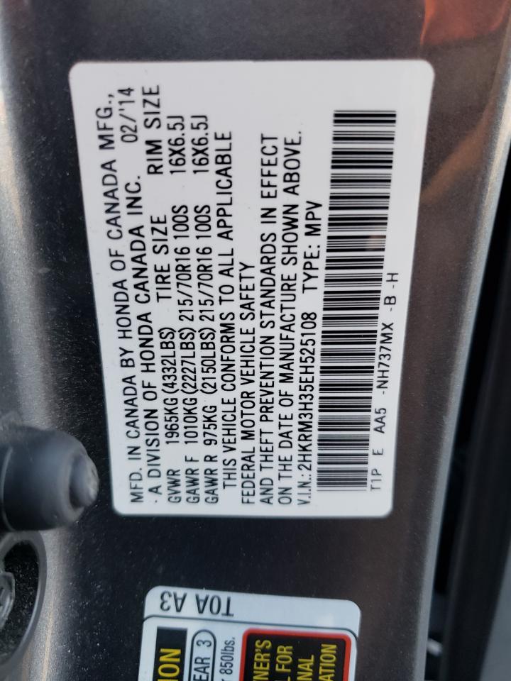 2HKRM3H35EH525108 2014 Honda Cr-V Lx